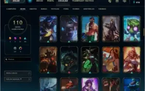CONTA DIAMOND 3,  110 SKINS,  TODOS CHAMPS