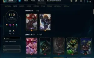 CONTA DIAMOND 3,  110 SKINS,  TODOS CHAMPS