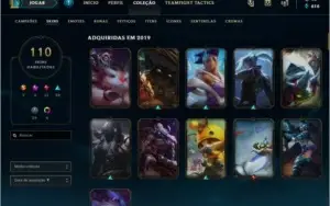 CONTA DIAMOND 3,  110 SKINS,  TODOS CHAMPS