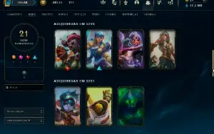 Conta LOL de 2014 ( Level 38 - 33 champs - 21 skins  e +