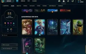 Conta Lol  61 skins, 100 campeões