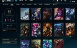 Conta Lol  61 skins, 100 campeões