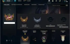 Conta ouro 4 com 57 Champs e 16 Skins