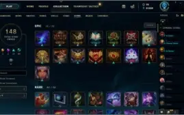 Conta lol Plat 4 Soloq, tds campeões 51k de essência,73 skin