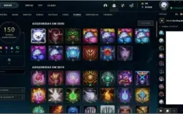 Conta League of Legends com 200 skins
