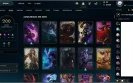 Conta League of Legends com 200 skins