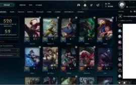 Conta League of Legends com 200 skins