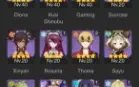 conta de genshin com 8 personagens 5 estrelas