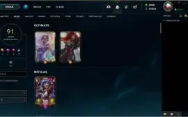 Conta LOL 91 skins e 4k de RP