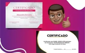 Criação de Arte para Certificado Envio em 24 Horas