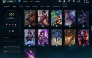 Conta bronze 2 com TODOS os champs e 100 skins