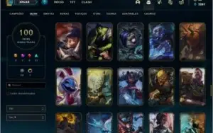 Conta bronze 2 com TODOS os champs e 100 skins