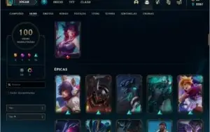 Conta bronze 2 com TODOS os champs e 100 skins