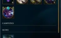 Conta com 76 Champions e 30+ Skins Unranked