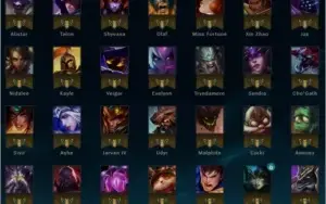 Conta com 76 Champions e 30+ Skins Unranked