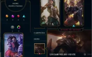 Conta de league of legends 22 campeões 4 skins unranked