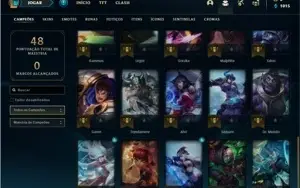 Conta bronze 4 com 35 Champs e 10 Skins