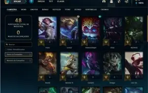 Conta bronze 4 com 35 Champs e 10 Skins