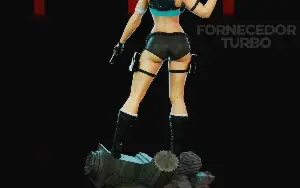 Lara Croft 3D - Arquivo .Stl Para Impressão 3D
