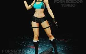 Lara Croft 3D - Arquivo .Stl Para Impressão 3D