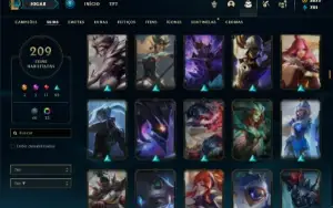 Conta Platina 4 com TODOS os champs e 209 Skins + 3700 RP