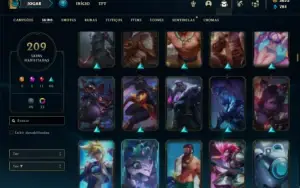 Conta Platina 4 com TODOS os champs e 209 Skins + 3700 RP