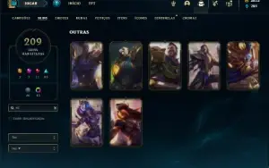 Conta Platina 4 com TODOS os champs e 209 Skins + 3700 RP