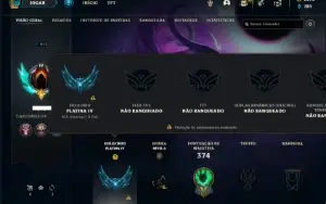 Conta Platina 4 com TODOS os champs e 209 Skins + 3700 RP