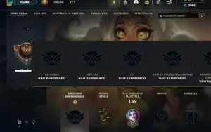Unranked com 50 Champs e 22 Skins + 4 Fragmentos