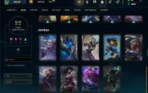 Unranked com 50 Champs e 22 Skins + 4 Fragmentos
