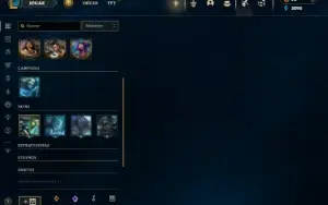 Unranked com 50 Champs e 22 Skins + 4 Fragmentos