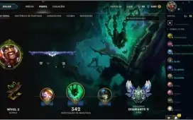 Conta LoL Diamante Solo&Flex+133Campeões +98Skins +144Ícones