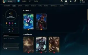 Conta ouro 3 com 101 Champs e 41 Skins (2 Ultimates)