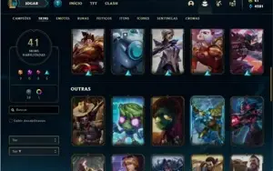 Conta ouro 3 com 101 Champs e 41 Skins (2 Ultimates)