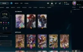 Conta com 174 skins, muitas prestígio