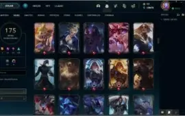 Conta com 174 skins, muitas prestígio