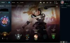 Conta com 174 skins, muitas prestígio