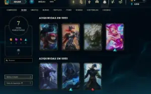 Prata 4 com 50 Champs e 7 Skins ( 150 Jogos )