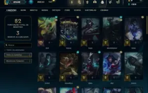 Prata 4 com 50 Champs e 7 Skins ( 150 Jogos )