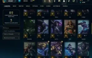 Prata 4 com 50 Champs e 7 Skins ( 150 Jogos )