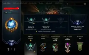 conta PlatinaI V 106 skins mmr bom all champs