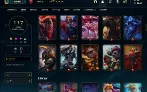 Conta prata 4 com 121 Champs e 117 Skins ( MAIN ADC )