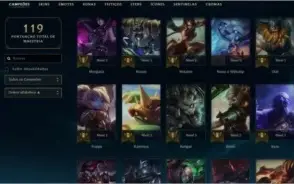 Conta league of legends 50 champs e 10 skins unranked