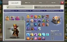 Conta Clash of clans cv 11, e-mail próprio, skins e full.