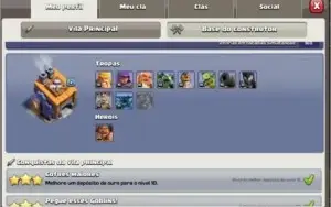Conta Clash of clans cv 11, e-mail próprio, skins e full.