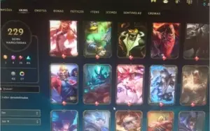 Conta LOL 230 skins full champ gold 3