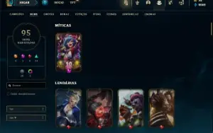 Bronze 2 com 135 Champs e 95 Skins ( TOP / JG )