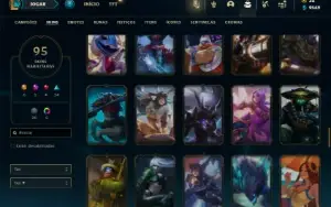 Bronze 2 com 135 Champs e 95 Skins ( TOP / JG )