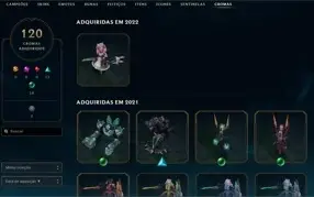 CONTA 657 SKINS!! PRECINHO ACOMPANHA DADOS DE CRIAÇÃO!!!