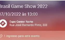 Ingresso BGS - Dia 07/10 (sexta-feira)